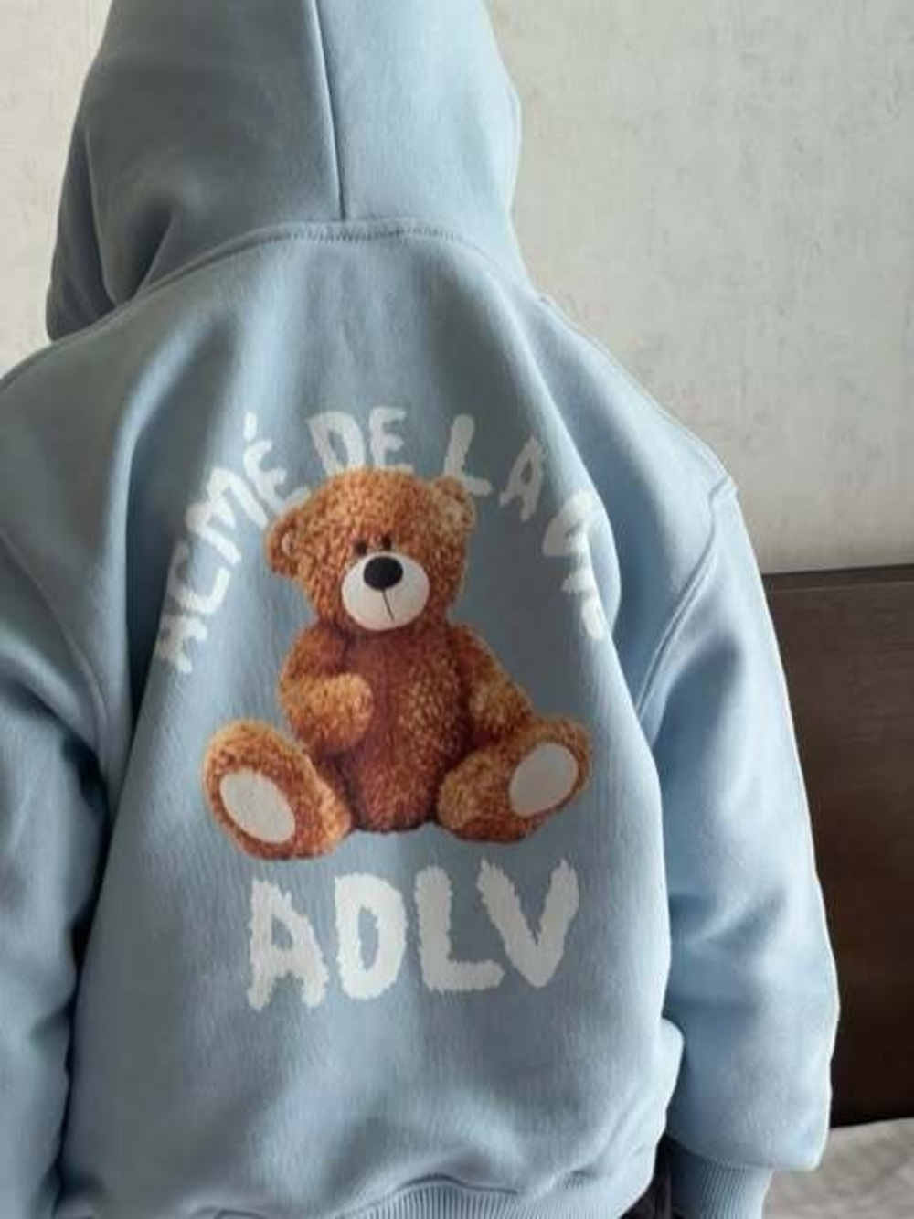 ADLV TEDDY BEAR DOLL HOODIE in SKYBLUE
